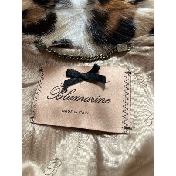 Blumarine 2012 Collection Fur Cheetah Print Chic Peplum Jacket Women’s S Italy - Picture 10 of 16